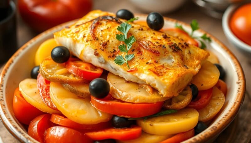 Camadas de bacalhoada