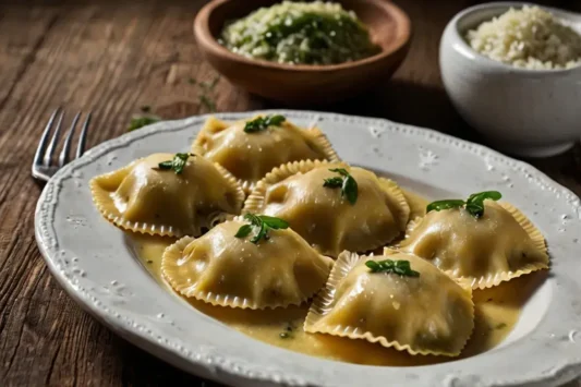 Ravioli de Ricota e Espinafre