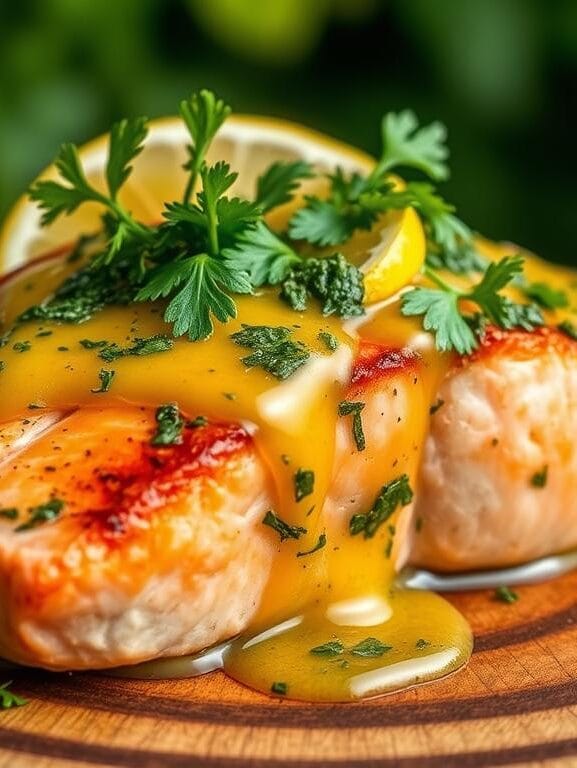 Salmão Grelhado com Molho de Limão e Ervas