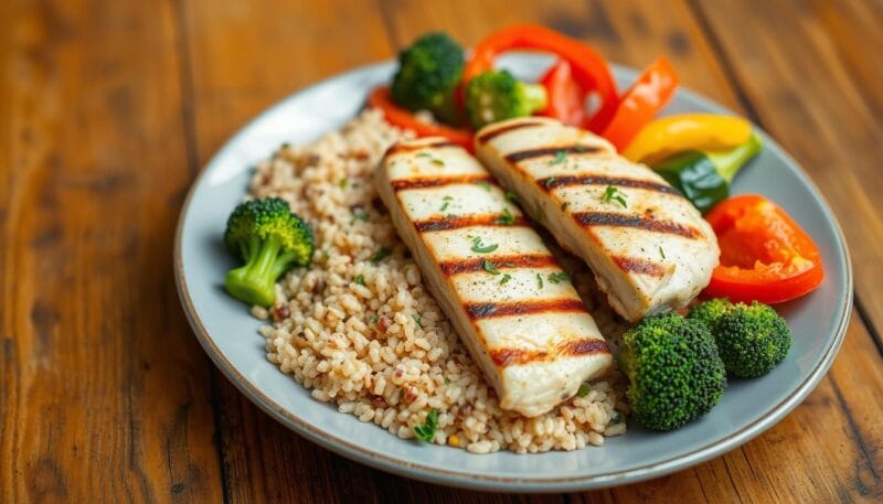 Imagem de um prato saudável e equilibrado