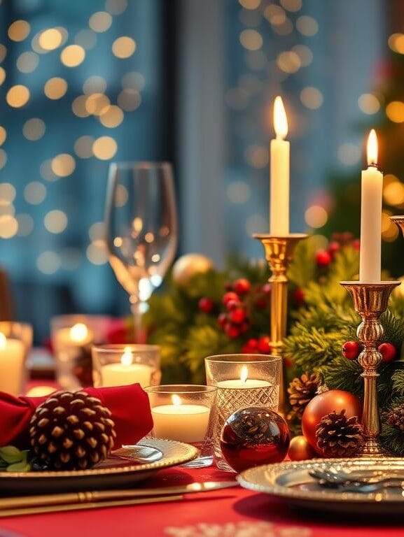 Mesa de Natal Decorada