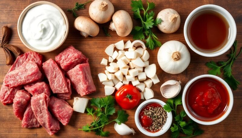 ingredientes estrogonofe