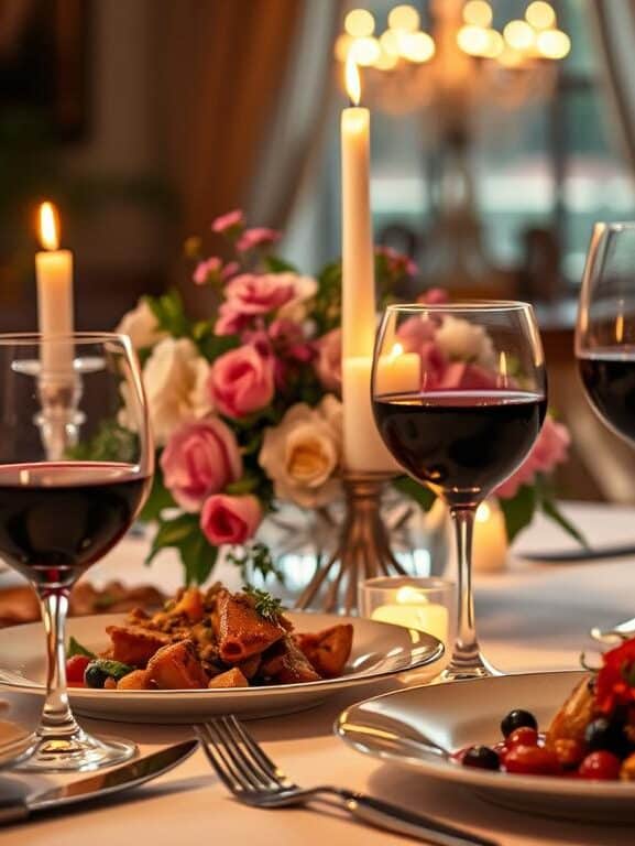 jantar a luz de velas, ocasiões especiais