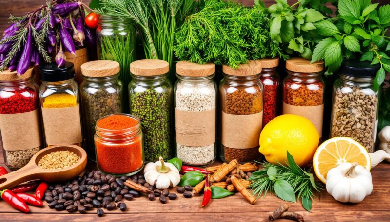 variações de temperos